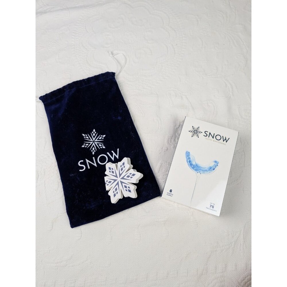 New sealed SNOW Teeth Whitening 6 month supply 75 treatments with gift bag